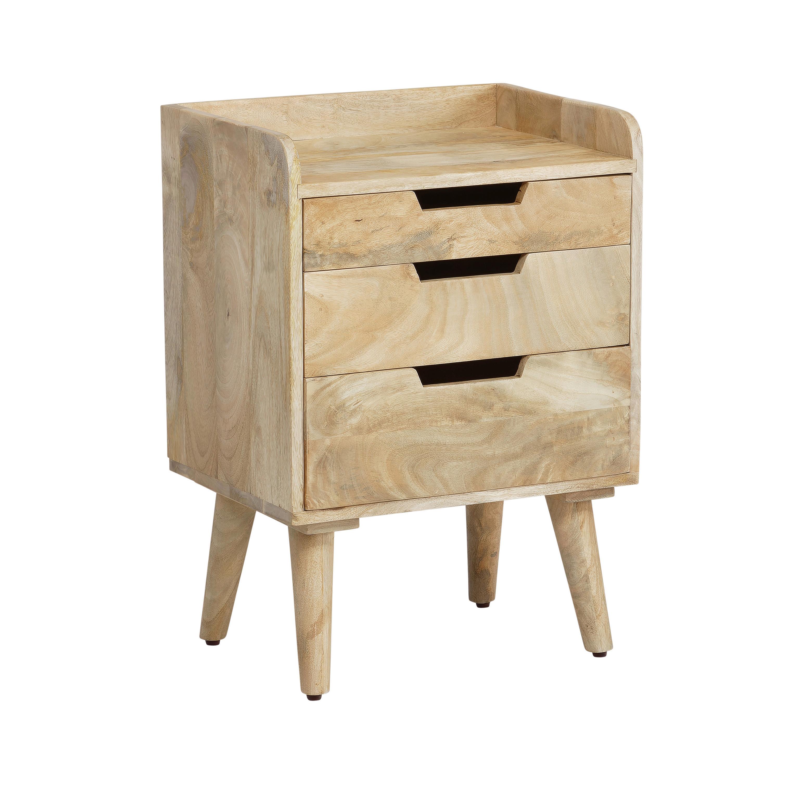 NACHTTISCH WL6.984 - Hellbraun, Design, Holz (45/63/33cm) - MID.YOU