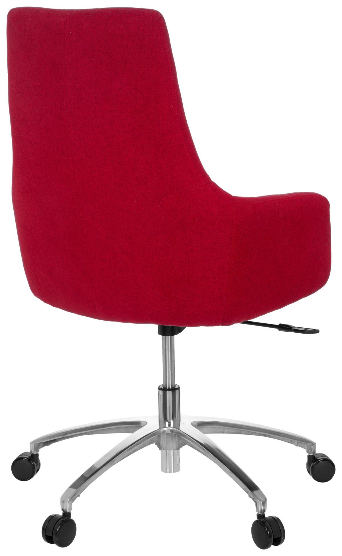 Vrtljivi Stol Shake 100, Rdeča, Z Dekorativno Blazino - rdeča/srebrne barve, Basics, kovina/umetna masa (65/97/60cm) - MID.YOU