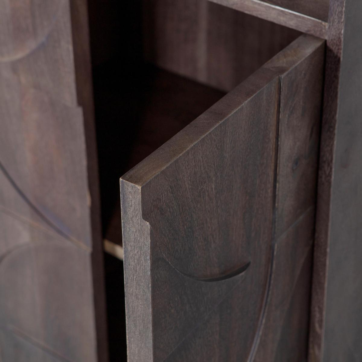 Vitrine Draw Walnussfarben - Walnussfarben, Design, Holz (60/200/40cm) - Livetastic