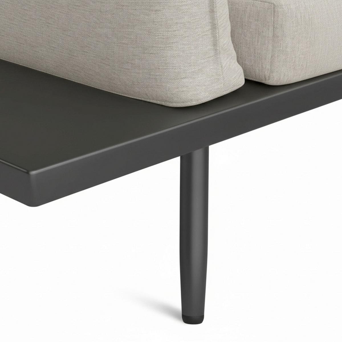 Garnitură grădină Joanna - negru, Modern, metal (300/78/80cm) - Bessagi Garden