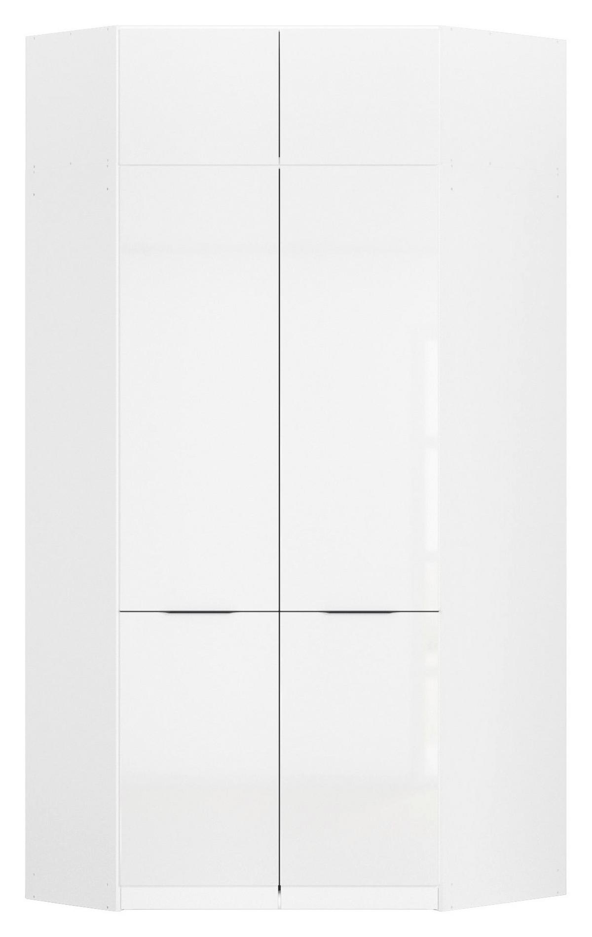 Ormar Kutni Max - bijela/siva, Konvencionalno, drvni materijal/plastika (117/210/104cm) - Modern Living