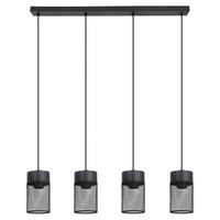 Hängeleuchte Alessia 2 in Schwarz max. 40 Watt - Schwarz, Metall (75,5/9,5/120cm) - Modern Living