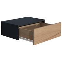 Nočna Omarica Usal M 45, Hrast, Črna - črna/barve hrasta, Moderno, leseni material (45/15/30cm) - MID.YOU