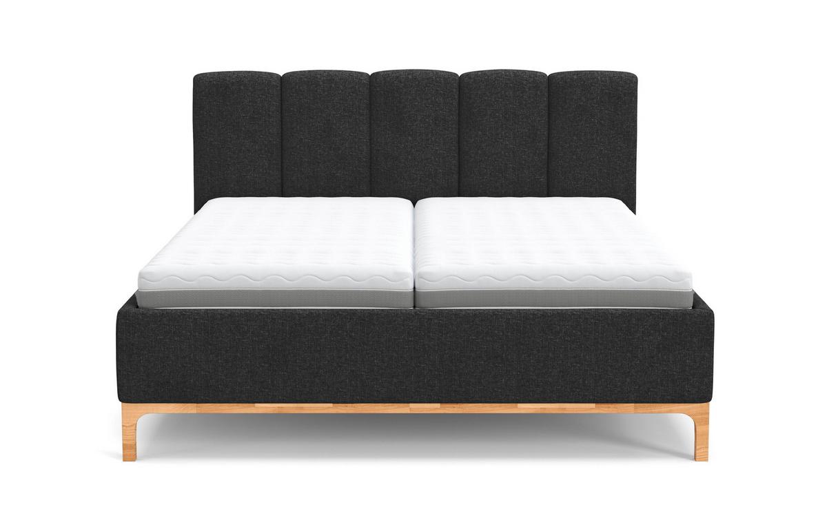 Kárpitozott Ágy Finca I. Pb - antracit, Konventionell, faalapú anyag/textil (160/200cm)