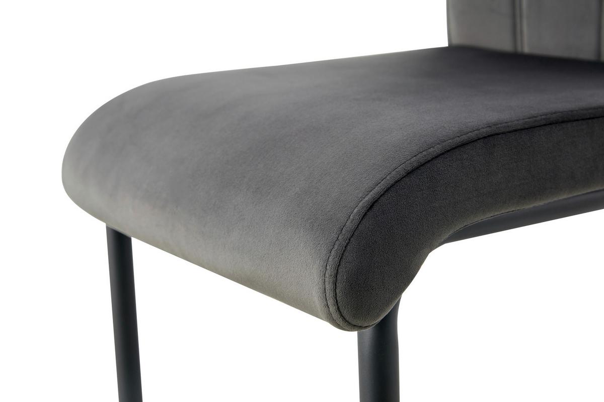 Set Nihajnih Stolov Lisa, Antracit, 2 Kos - črna/antracit, Moderno, kovina/tekstil (43/98/61cm) - MID.YOU