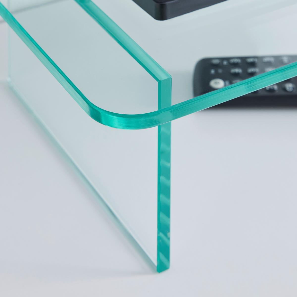 TV-Aufsatz Go aus Glas - Klar, KONVENTIONELL, Glas (45/12/25cm) - Mömax