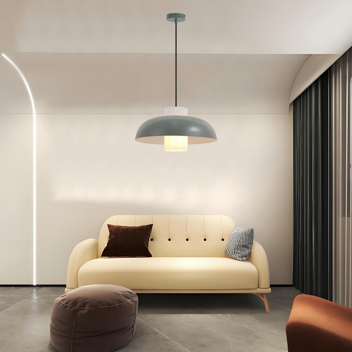 LAMPA WISZĄCA JULIE - zielony/biały, Trend, metal/szkło (38/120cm) - Collet's Monde