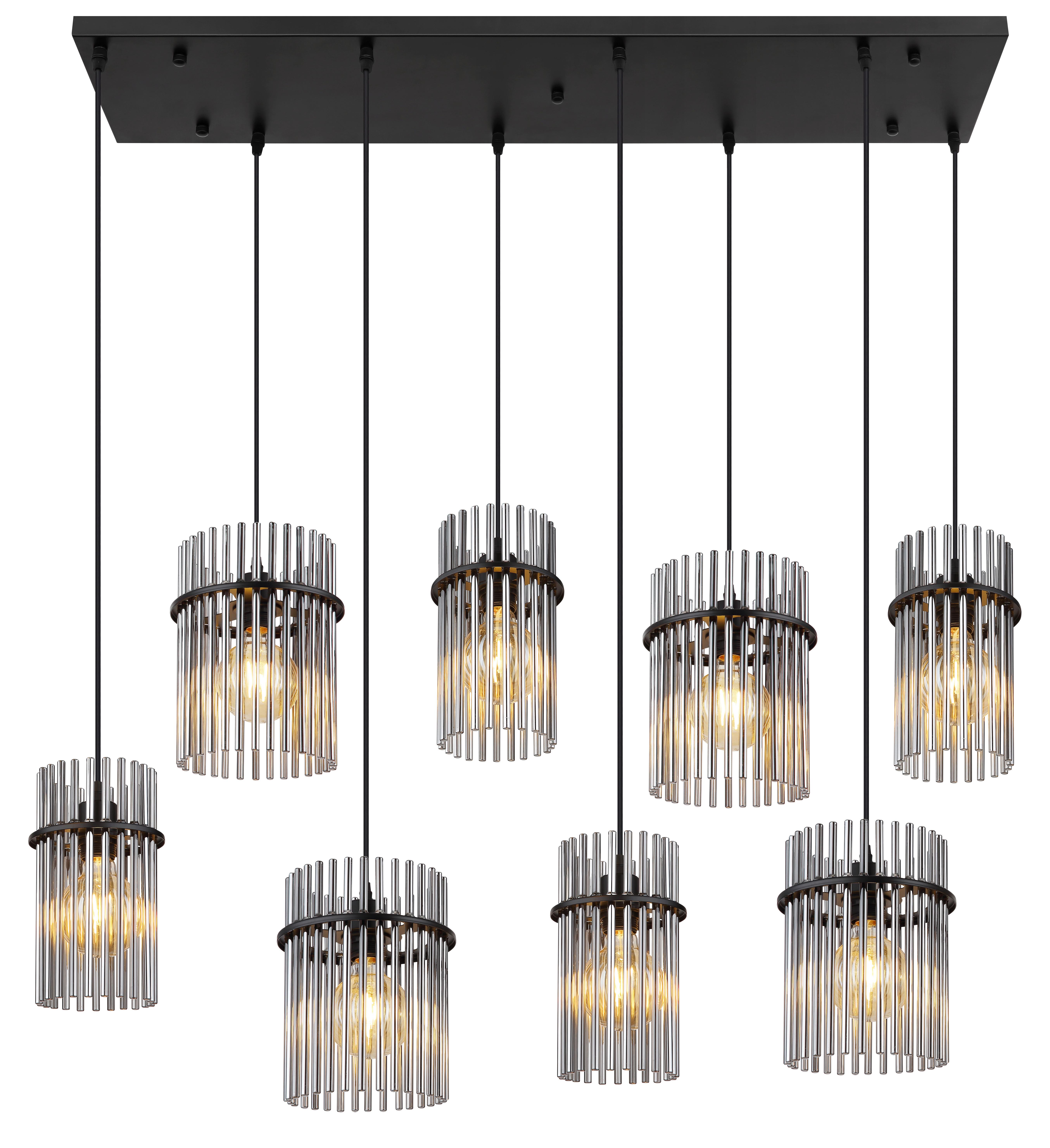 Viseća Svjetiljka Gorley - siva/crna, Basics, staklo/metal (110/38/125cm) - Globo