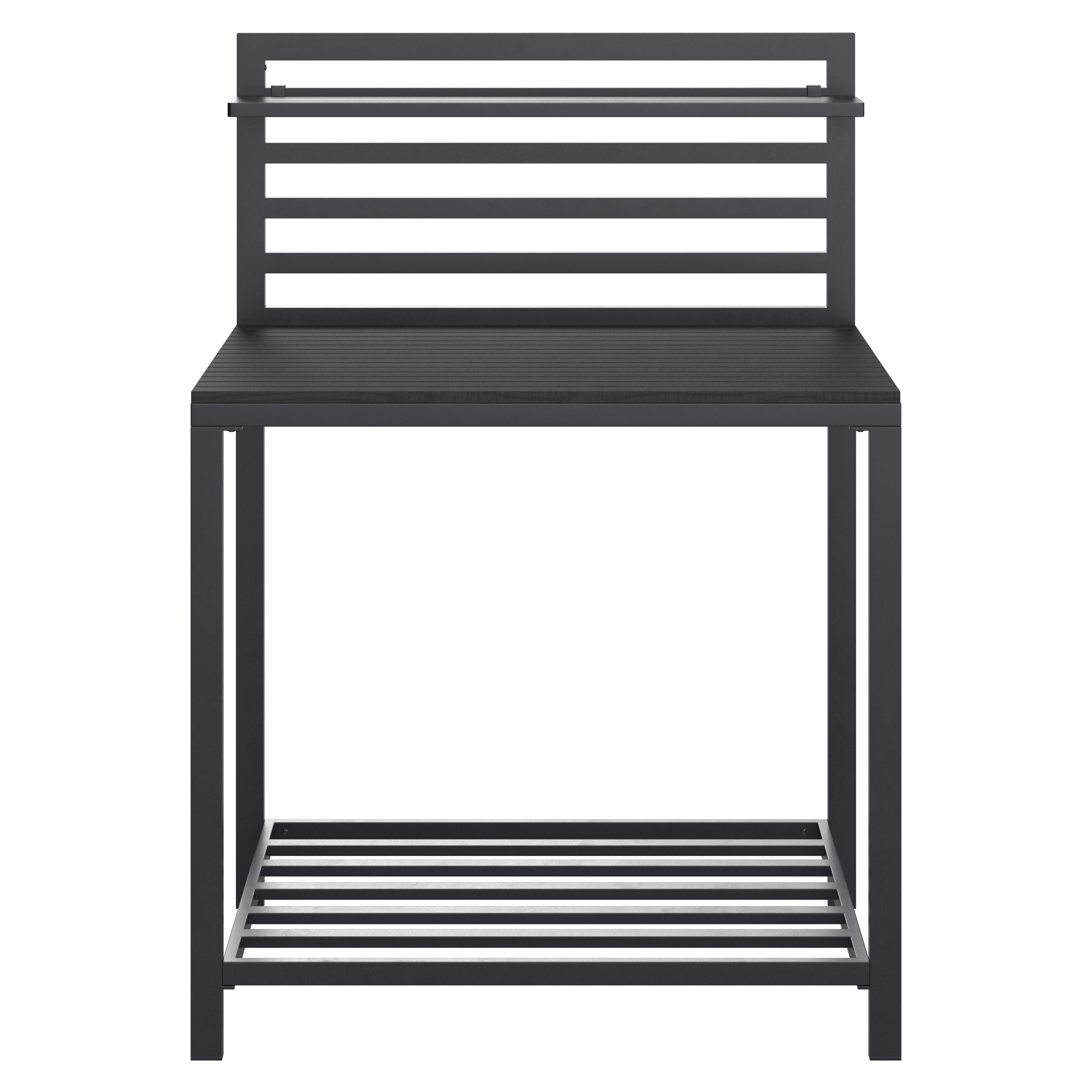 Outdoorküche Mara 2 in Anthrazit - Anthrazit, Natur, Kunststoff/Metall (90/127/61,5cm) - Mömax