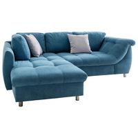 Sedežna Garnitura Agira, Modra, Ležišče - barve kroma/srebrne barve, Design, umetna masa/tekstil (190/250cm) - Modern Living