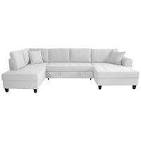 Kutna Garnitura Moritz - srebrne boje, Trend, tekstil (178/324/155cm) - Modern Living
