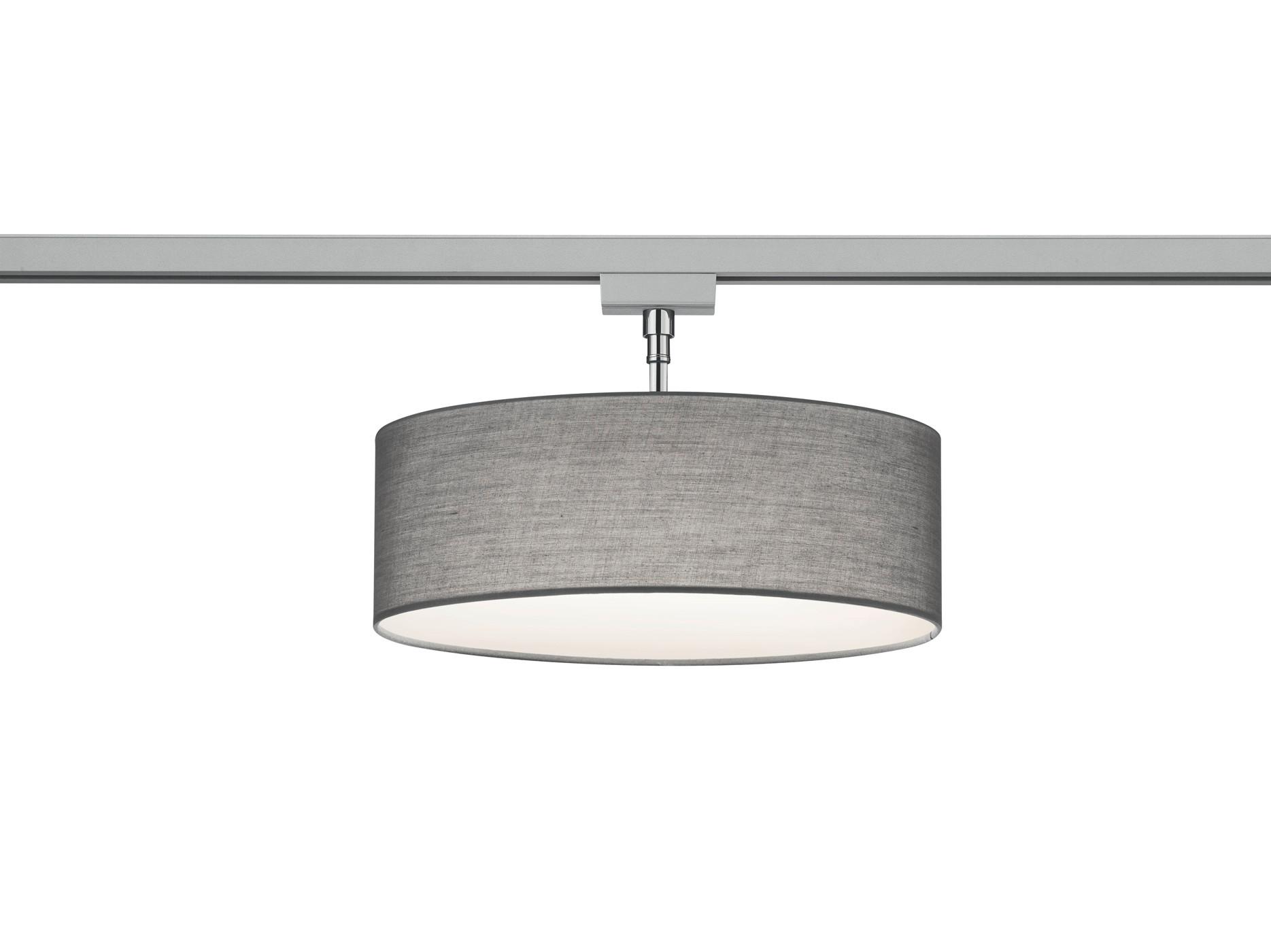 Schienensystem-Hängeleuchte Hotel Duoline Grau max. 25 W - Grau, Basics, Textil (30/16,3cm) - Trio Leuchten