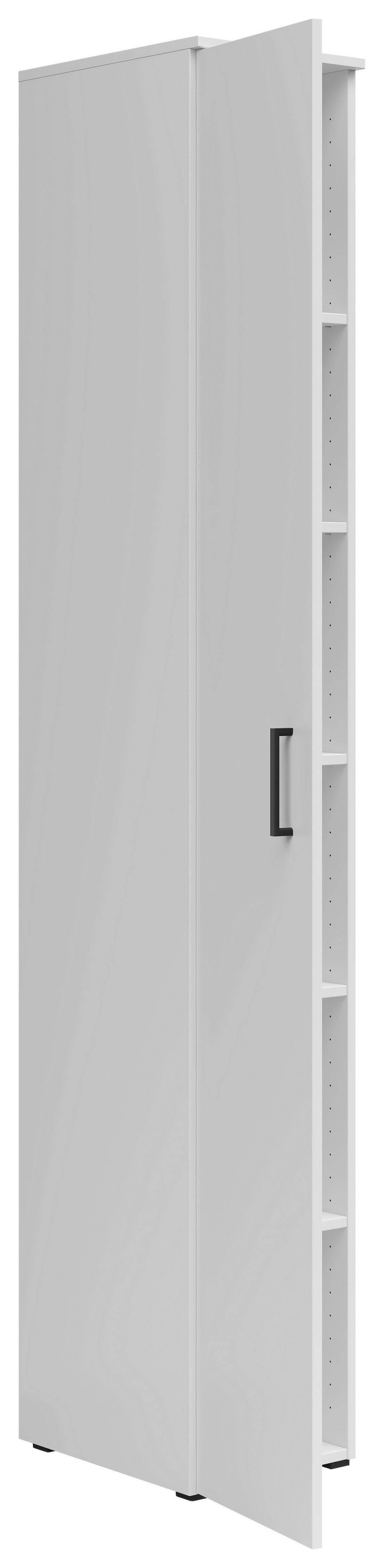 Schrank Multistauraum Weiß - Schwarz/Weiß, MODERN, Holzwerkstoff/Kunststoff (30/195/40cm) - Mömax
