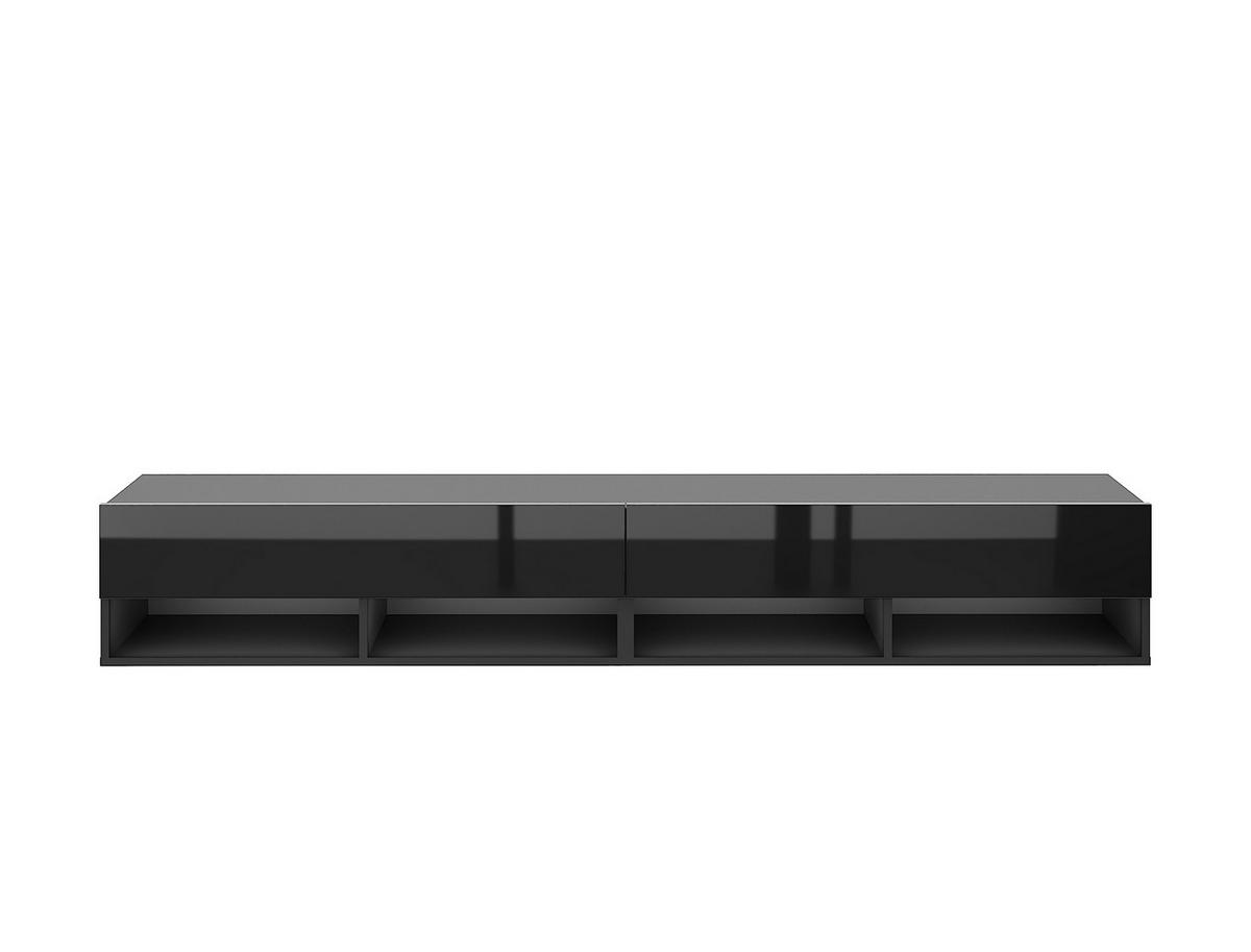 Lowboard Derby 280 Schwarz - Schwarz Hochglanz/Schwarz, Design, Holzwerkstoff/Kunststoff (280/31/33cm) - MID.YOU