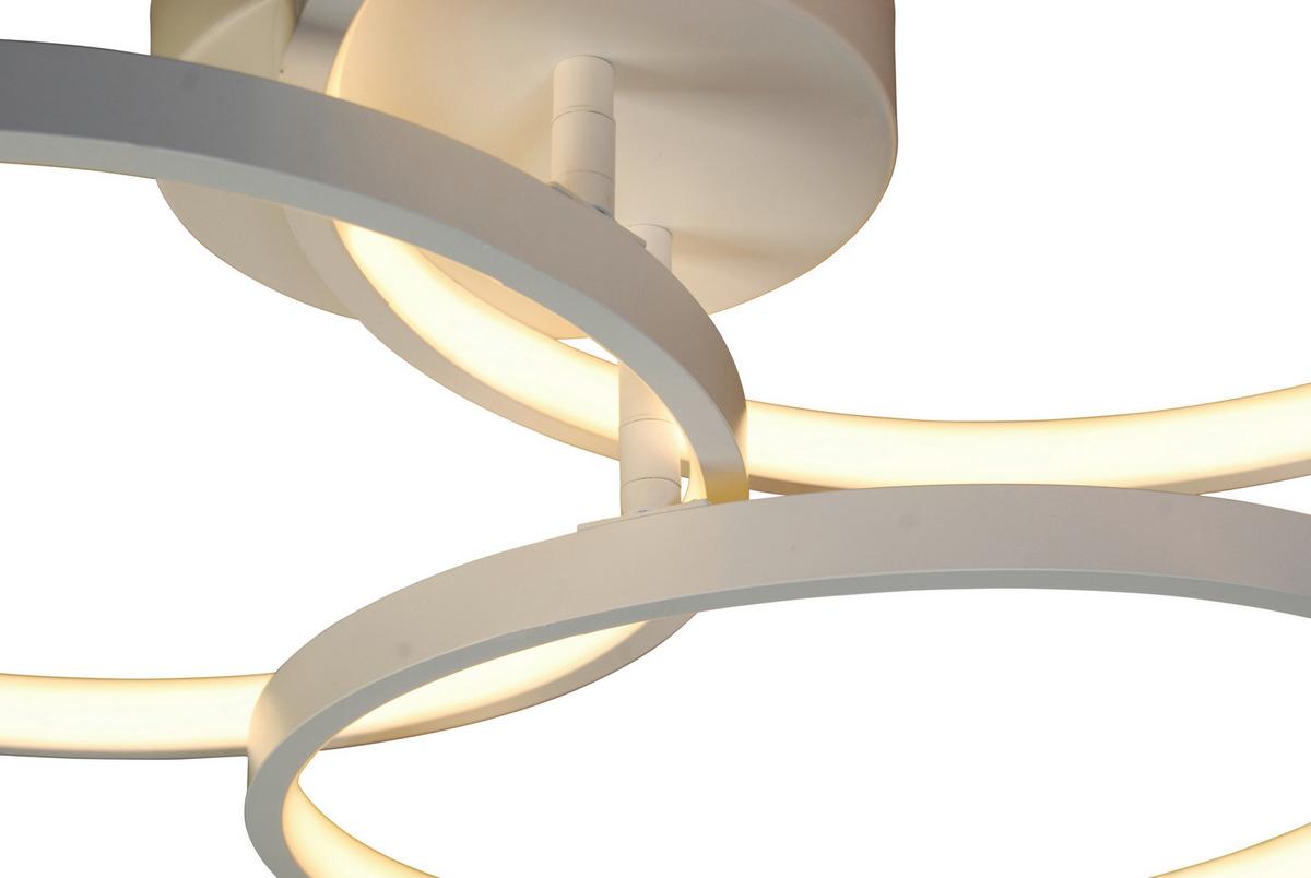 LAMPA SUFITOWA LED MOON - biały, Trend, tworzywo sztuczne/metal (70/12cm) - Novel