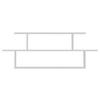 Stenski Regal Seneca - bela, Design, leseni material (120/44,6/14,6cm) - MID.YOU
