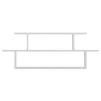 Stenski Regal Seneca - bela, Design, leseni material (120/44,6/14,6cm) - MID.YOU