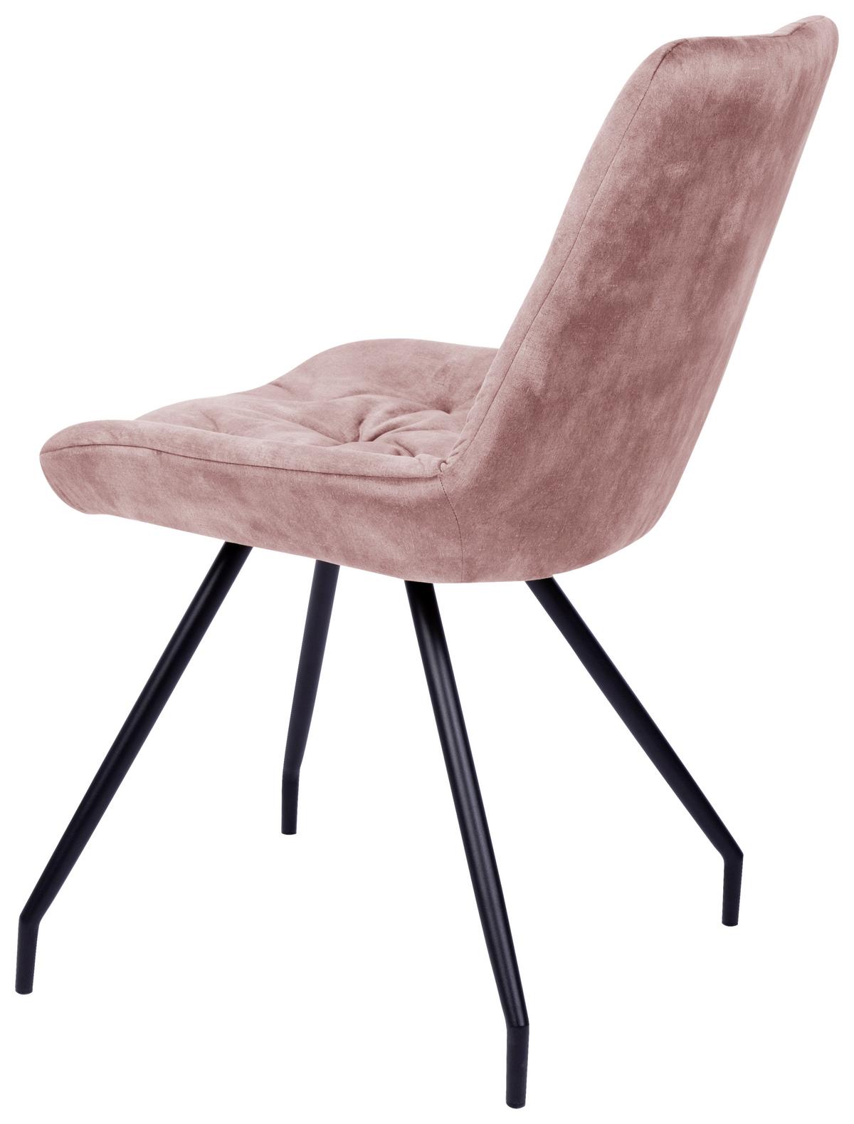 KRZESŁO ULI - jaskrawy róż/czarny, Design, metal/tkanina (51/88/66cm) - Novel