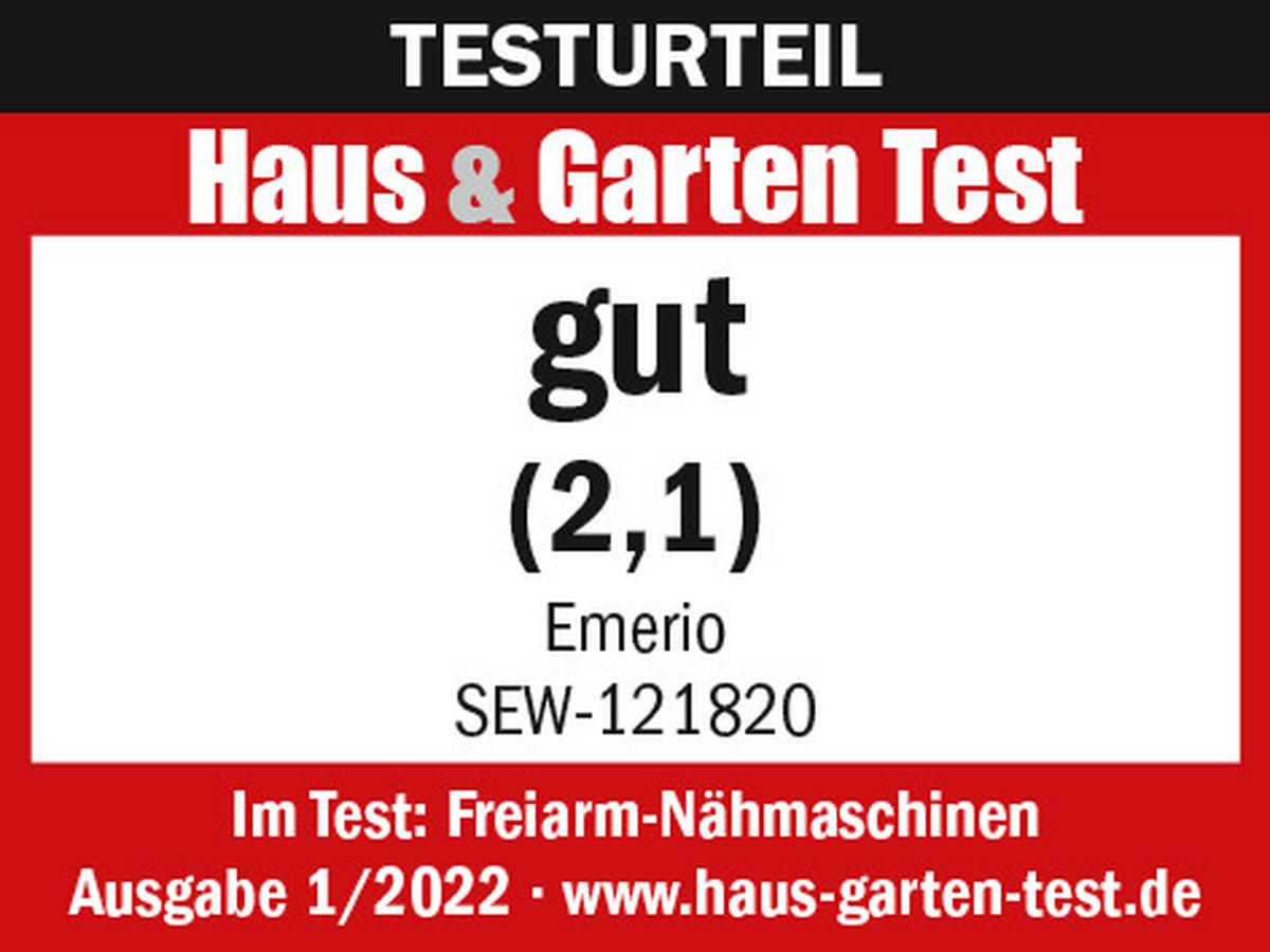 MASZYNA DO SZYCIA SEWING MACHINE - biały, Basics, tworzywo sztuczne (29,6/31,3/14,7cm) - EMERIO