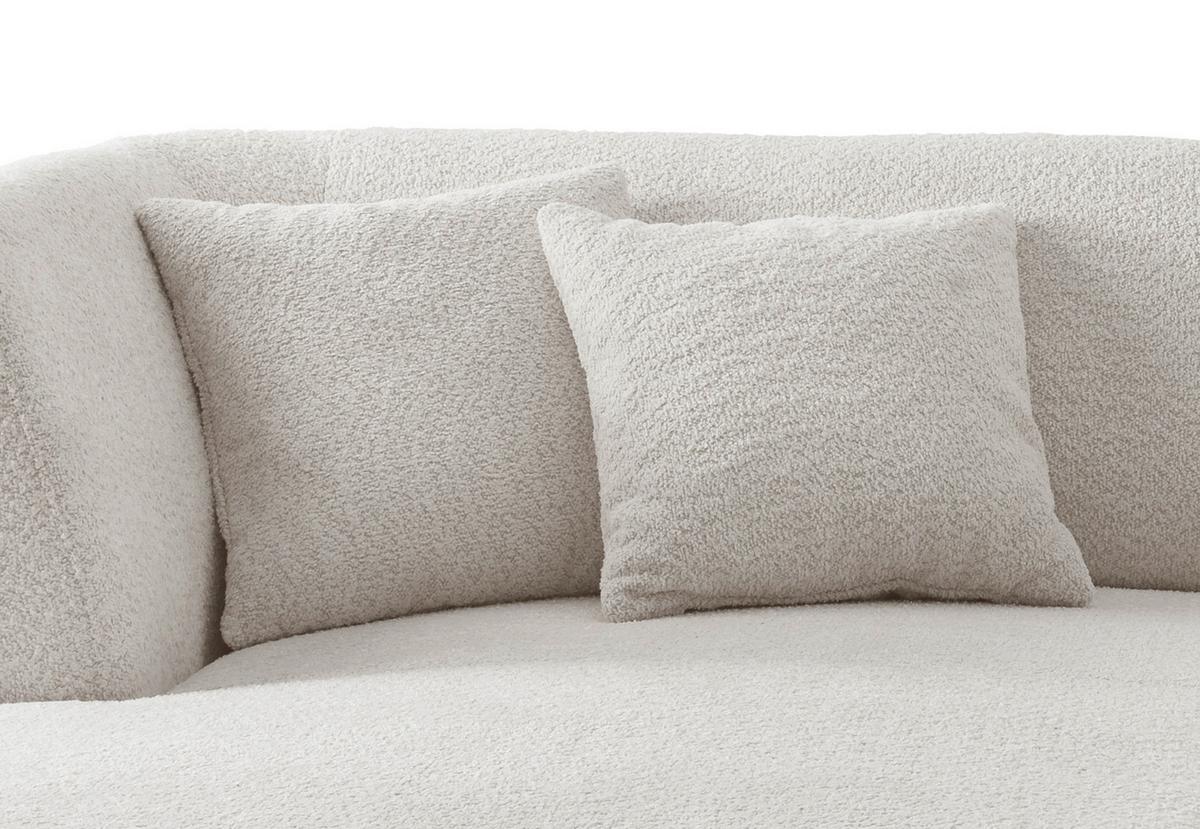 Wohnlandschaft Colori weiß Bouclé - Schwarz/Weiß, MODERN, Holz/Textil (160/264cm) - MID.YOU