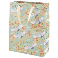 Geschenktasche Jana Kimono - Multicolor/Mintgrün, KONVENTIONELL, Papier (25/33/11cm)