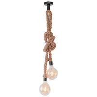 LAMPA WISZĄCA 15482-18 ROPE - czarny, Trend, materiały naturalne/metal (10/155cm)