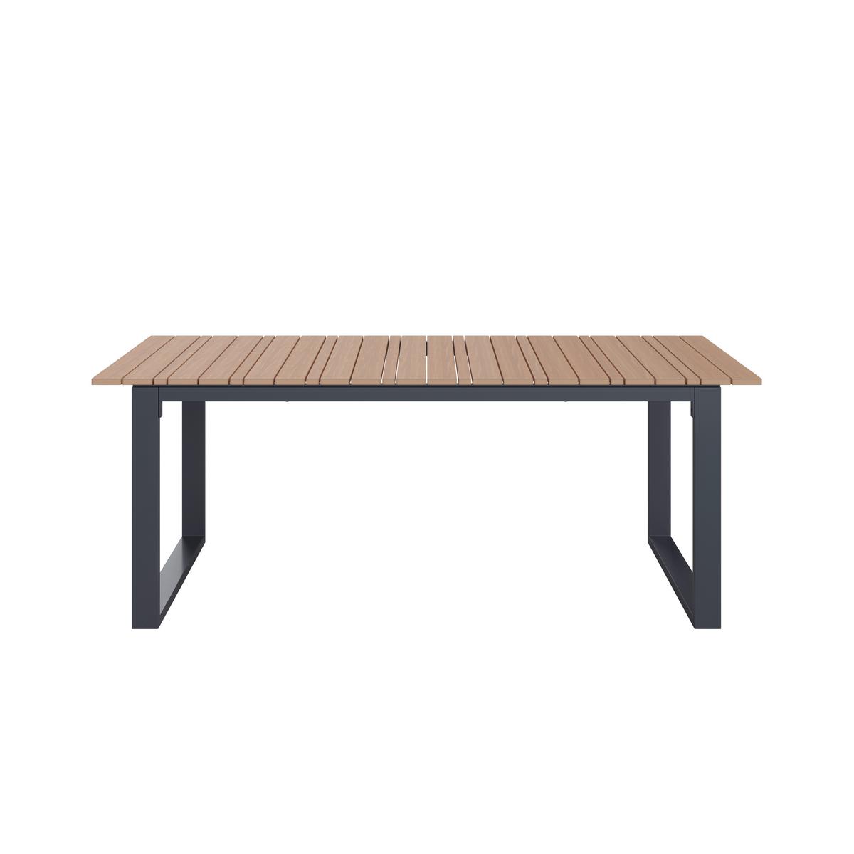 Kerti Étkezőgarnitúra Helen - fekete/tíkfa színű, Modern, műanyag/textil (330/198/88cm) - Bessagi Garden