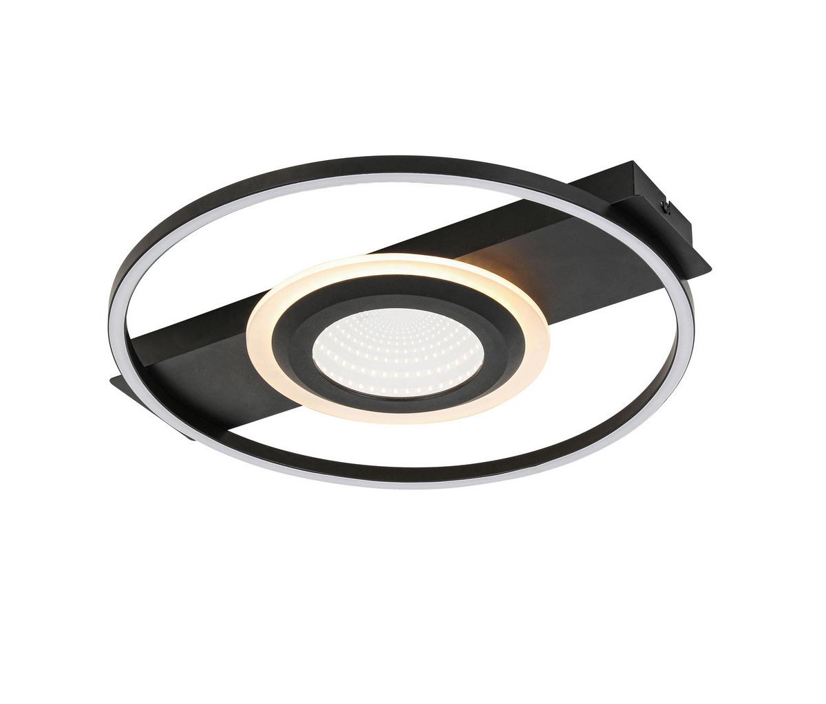 LAMPA SUFITOWA LED JESSY - czarny, Trend, tworzywo sztuczne/metal (42/40/6cm) - Novel
