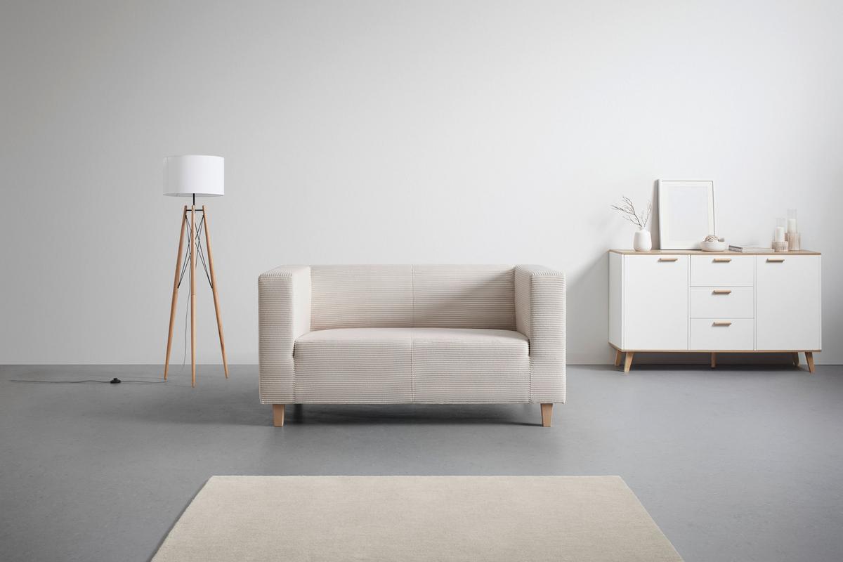 Kanapé Sam - krémszínű, Modern, textil (157/79/84cm) - Mömax