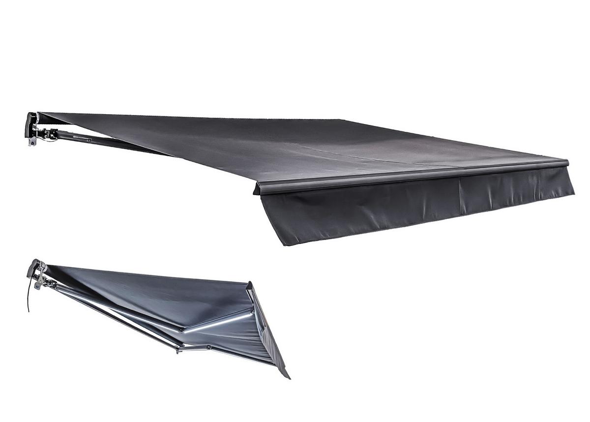 MARKISE ELEKTRI. MARKISE 295X200 ANTHR - Dunkelgrau/Anthrazit, MODERN, Kunststoff/Metall (200/20/295cm) - Gardenson