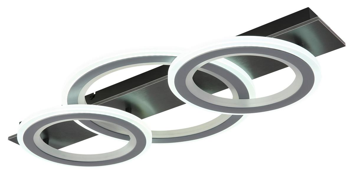 Led Stropna Svjetiljka Jayden - siva/svijetlo siva, Design, metal/plastika (73/37/8cm) - Globo