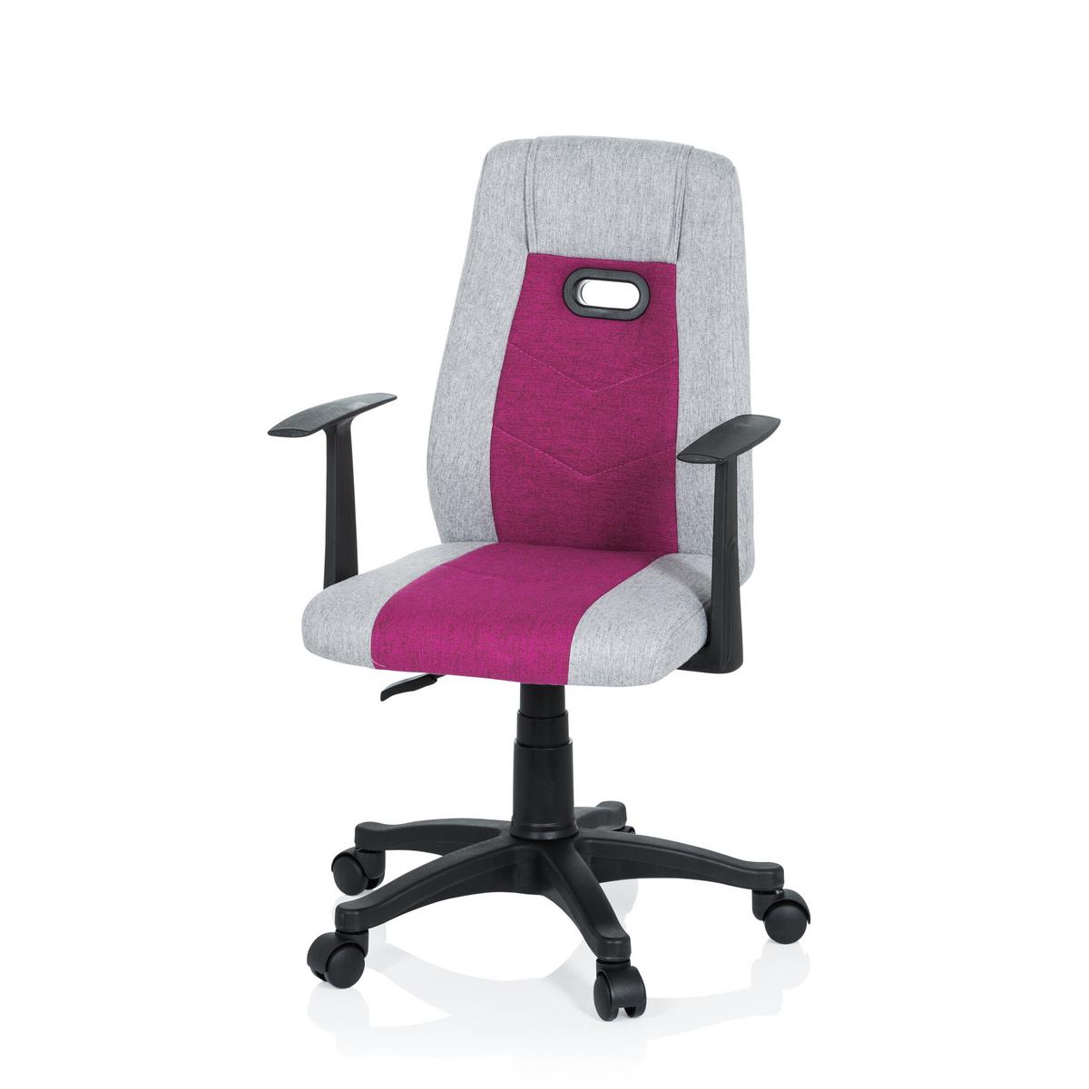 Mladinski Vrtljivi Stol Kiddy Extra, Siva, Roza - pink/siva, Basics, umetna masa (55/95-105/45cm) - MID.YOU