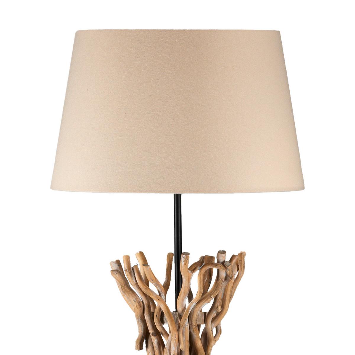 Stehleuchte Agar Schwarz/Akaziefarben max. 22 W - Schwarz/Akaziefarben, Natur, Holz/Metall (40/40/167cm)