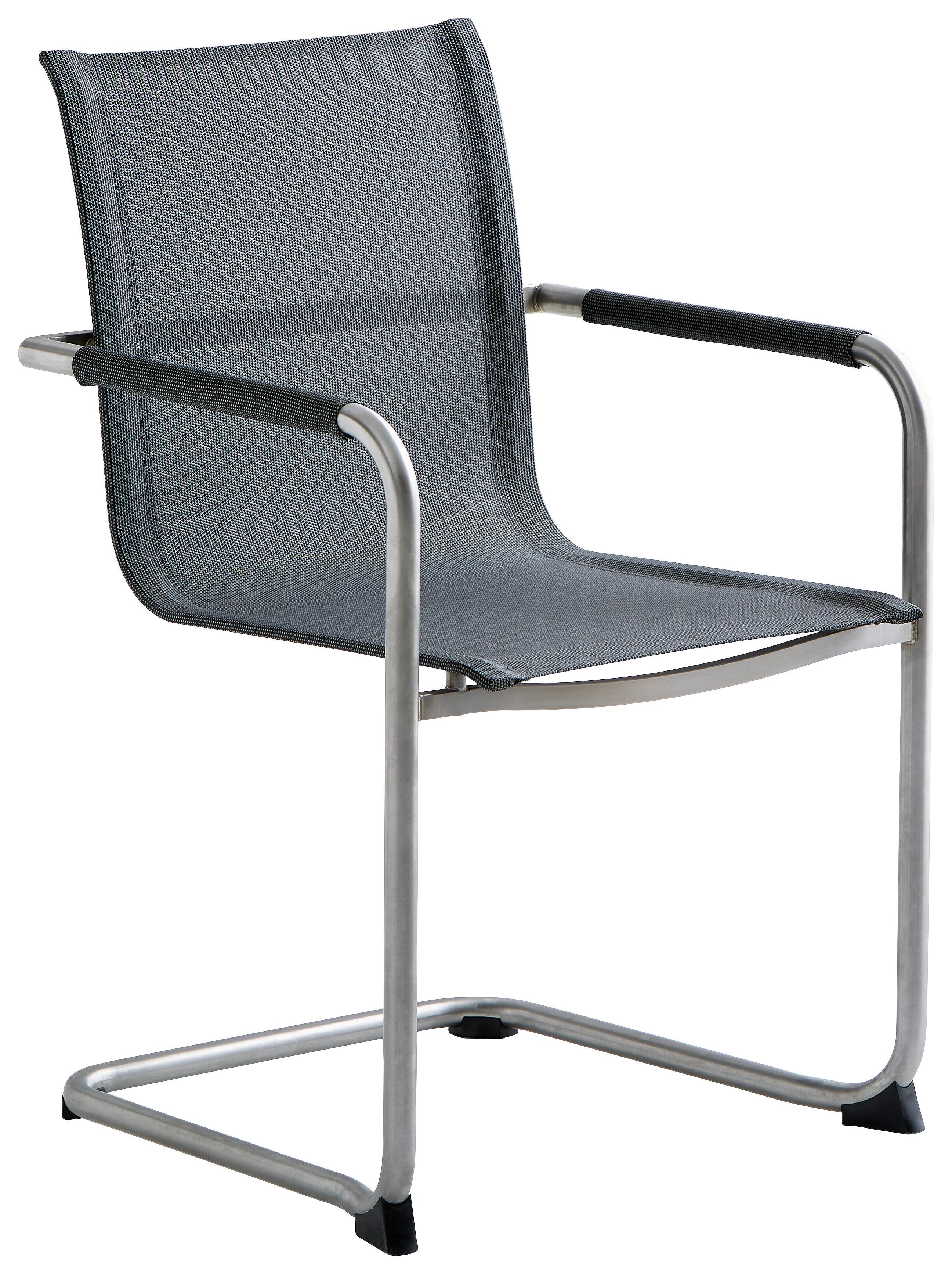 KRZESŁO OGRODOWE NA PŁOZIE PUNTA CANA II - kolor stalowy/ciemnoszary, Design, metal/tkanina (56/86/59cm) - Mömax