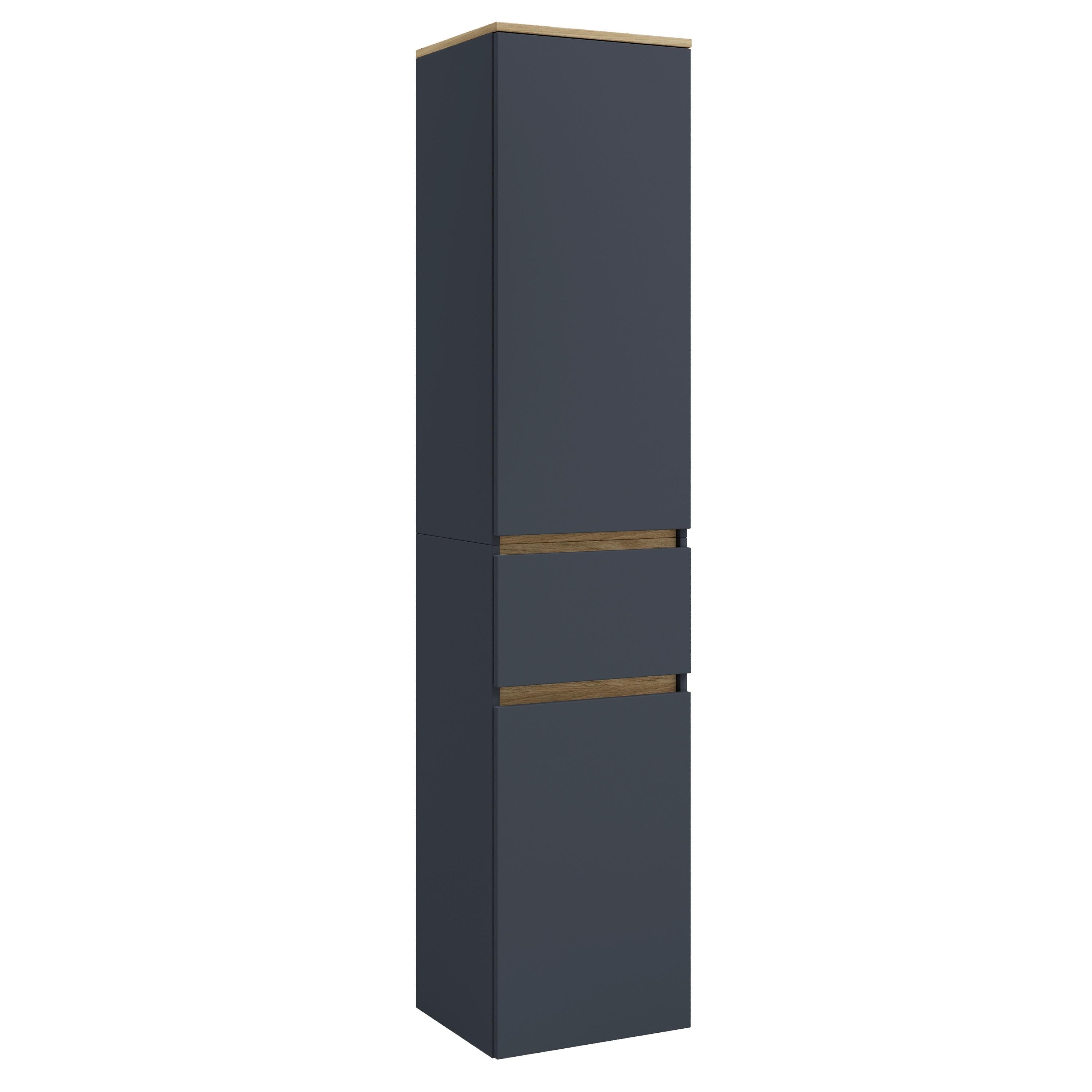 Hochschrank Cosila - Honigeiche/Anthrazit, Trend, Holzwerkstoff (40/180/35cm) - MID.YOU
