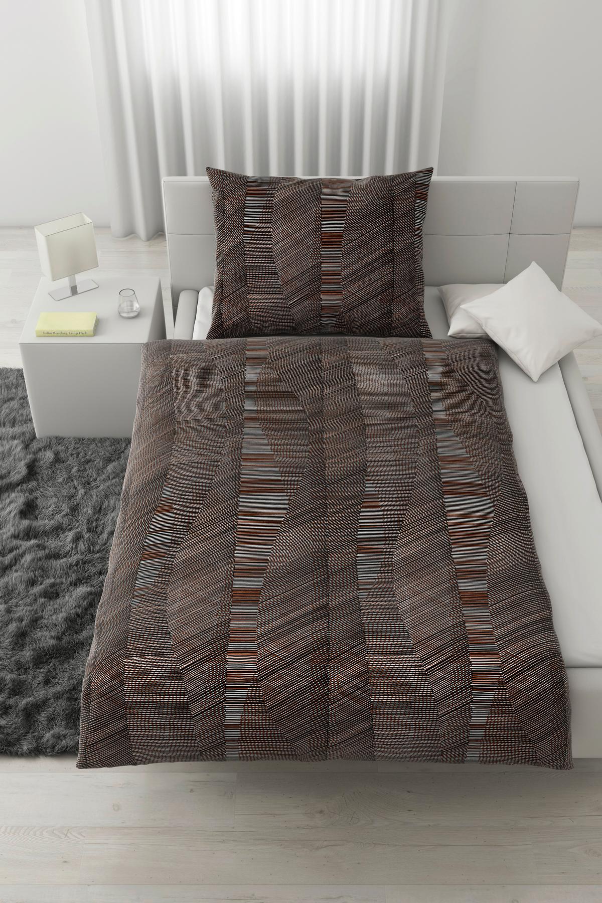 BETTWÄSCHESET ELIAS - Schwarz, Romantik / Landhaus, Textil (160/210cm) - Modern Living