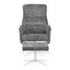 RELAXFÅTÖLJ STAR - vit/grafitfärgad, Modern, metall/textil (72/107-95/86-110cm) - Mömax