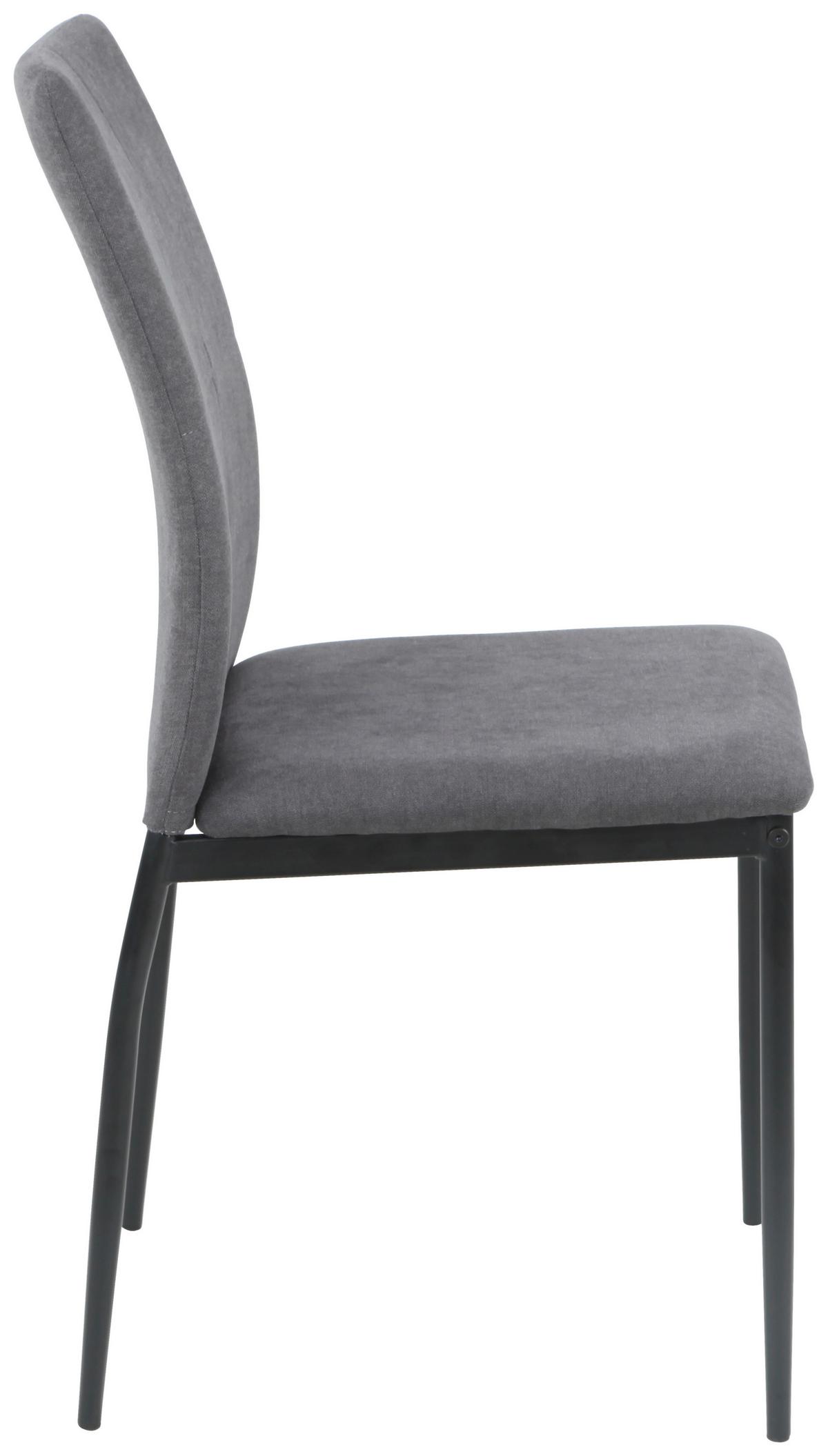 Stol Gitty, Antracit - črna/antracit, Moderno, kovina/tekstil (40/92/42cm)