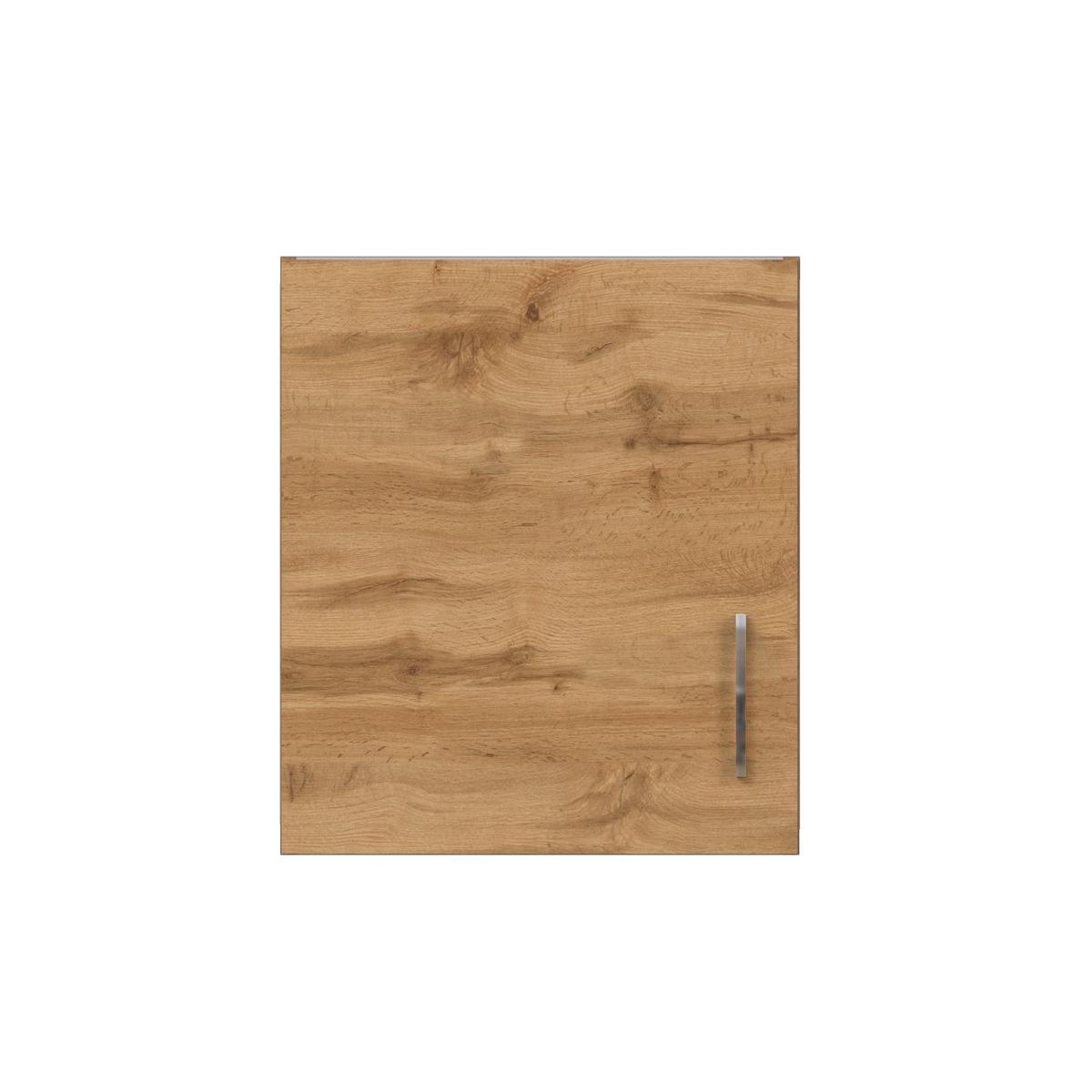 Held Küchenoberschrank ca. 50 cm Eichefarben - Chromfarben/Eiche Wotan, MODERN, Holzwerkstoff/Metall (50/57/34cm) - Held