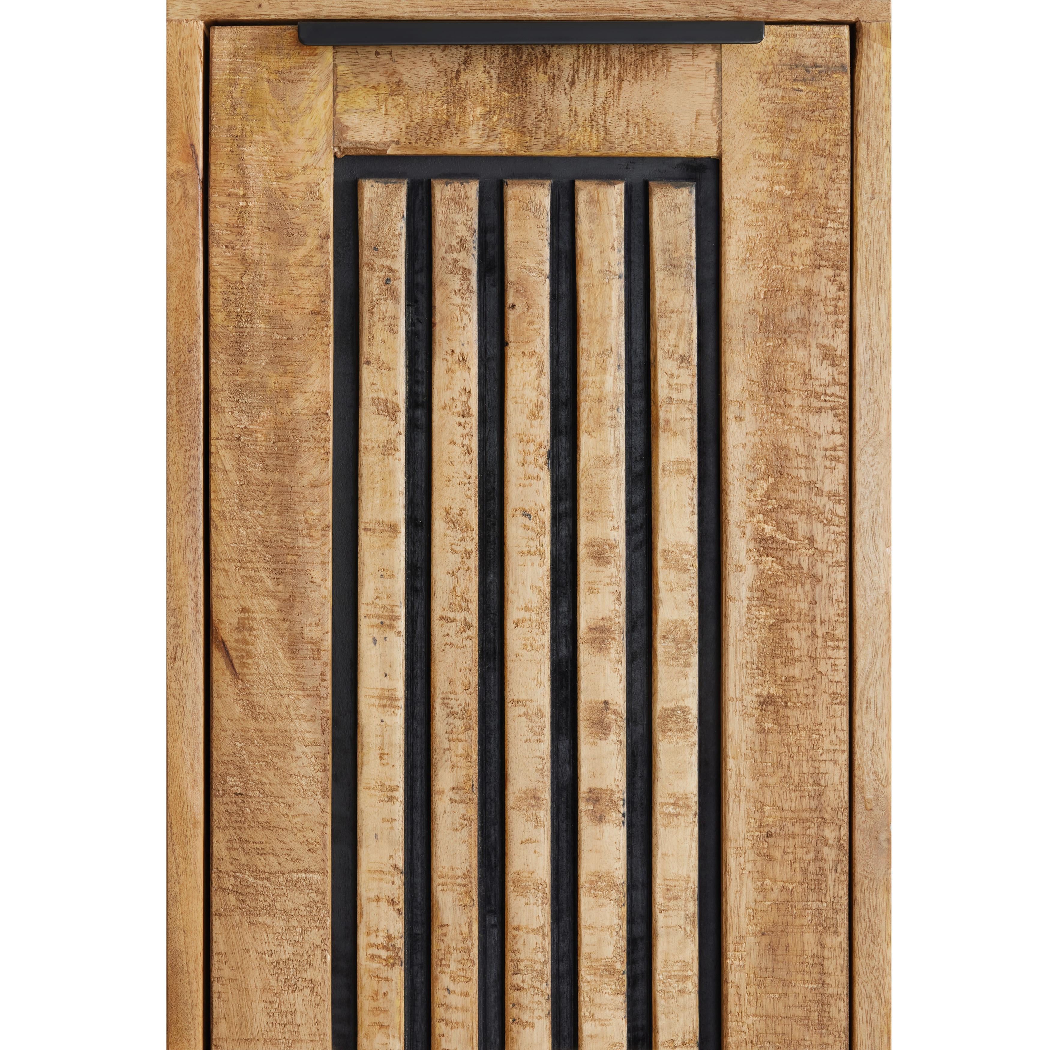 HÖGSKÅP EVEREST -EXKLUSIV- - svart/naturfärgad, Natur, metall/trä (30/190/32cm) - Mömax