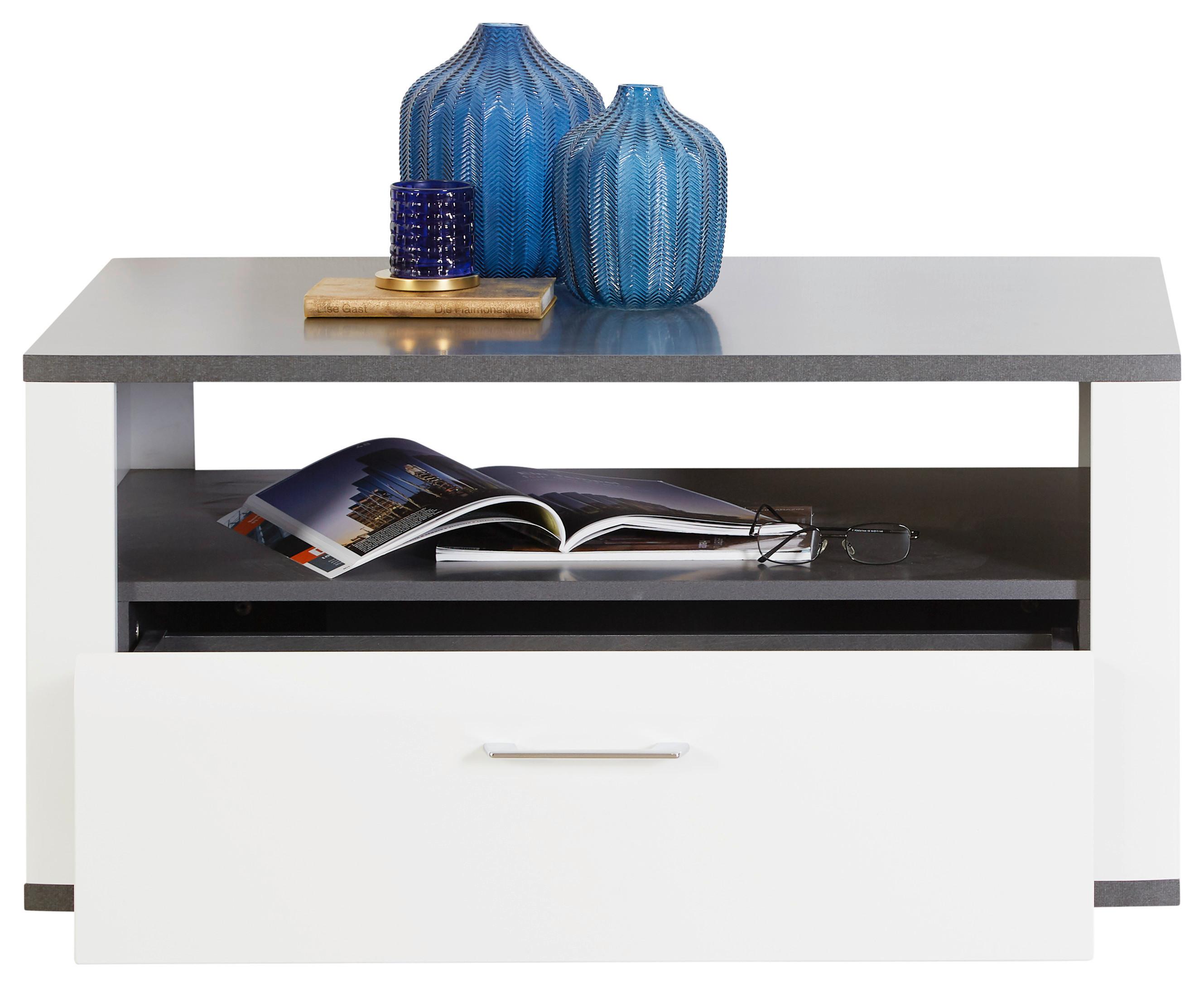 Măsuță de cafea ALASSIO - alb/grafit, Modern, material pe bază de lemn (90/50/60cm) - Modern Living