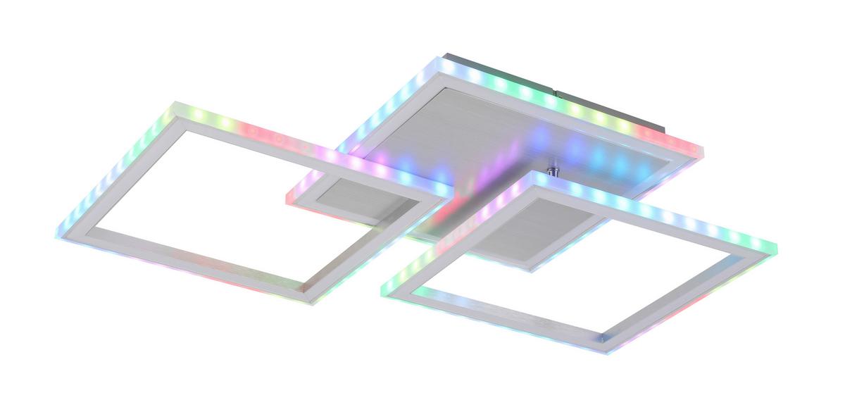 Led Mennyezeti Lámpa Qinton - alumíniumszínű, Romantik / Landhaus, műanyag/fém (95/44/7,3cm) - Premium Living