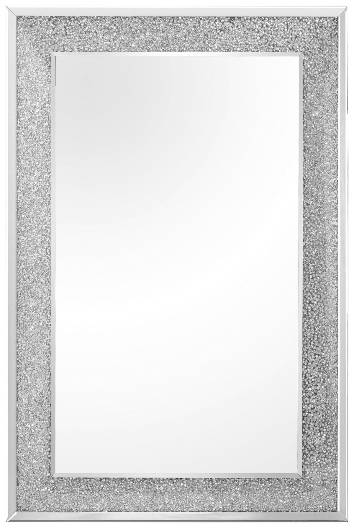 Wandspiegel Diamant In Silberfarben - srebrne barve/prozorno, Trendi, umetna masa/steklo (80/120/2,2cm) - Mömax