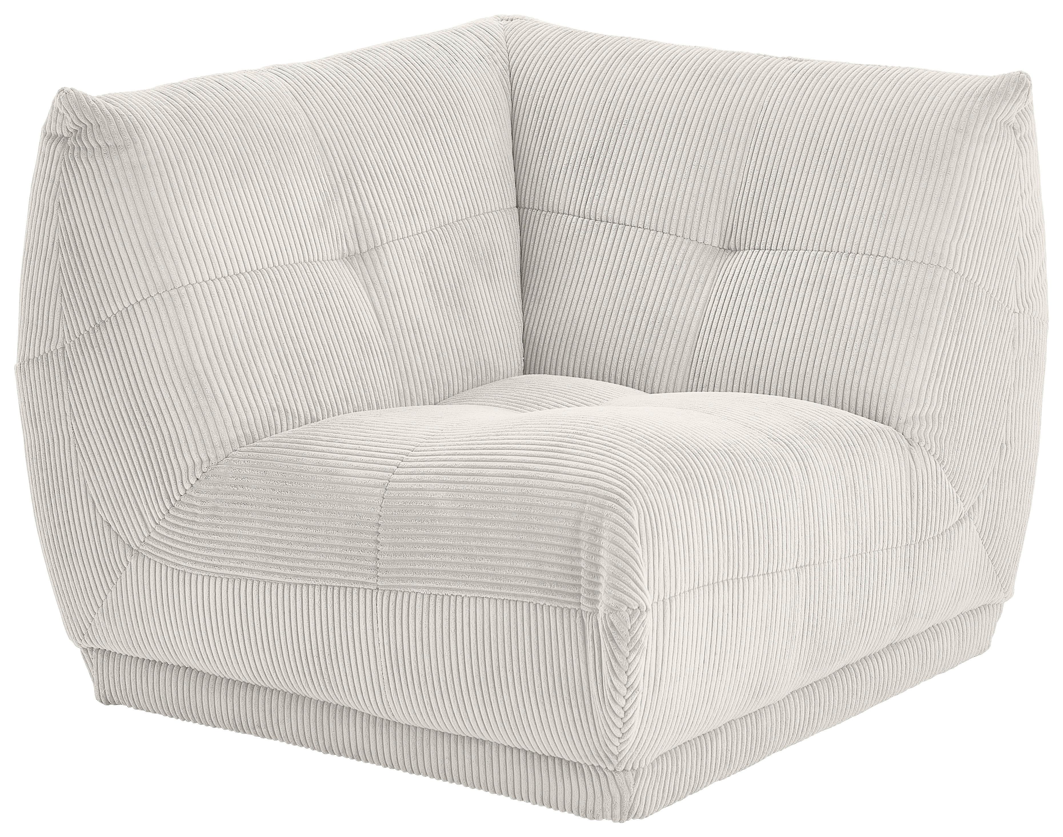 Modul Sofa Giselle Ecke Weiß - Weiß, Trend, Textil (105/80/105cm) - Livetastic