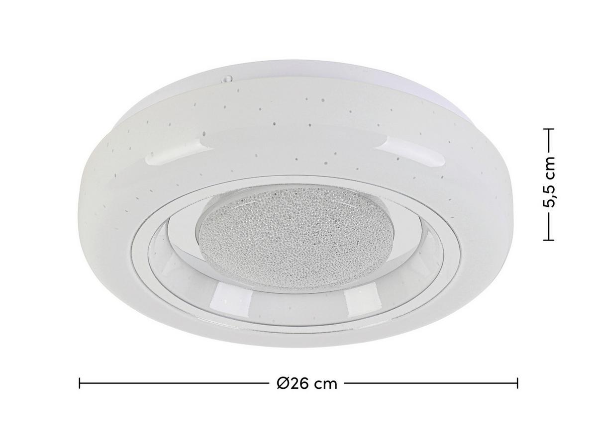 Stropna Led-svetilka Ali - barve kroma/bela, Moderno, kovina/umetna masa (26/5,5cm) - Mömax