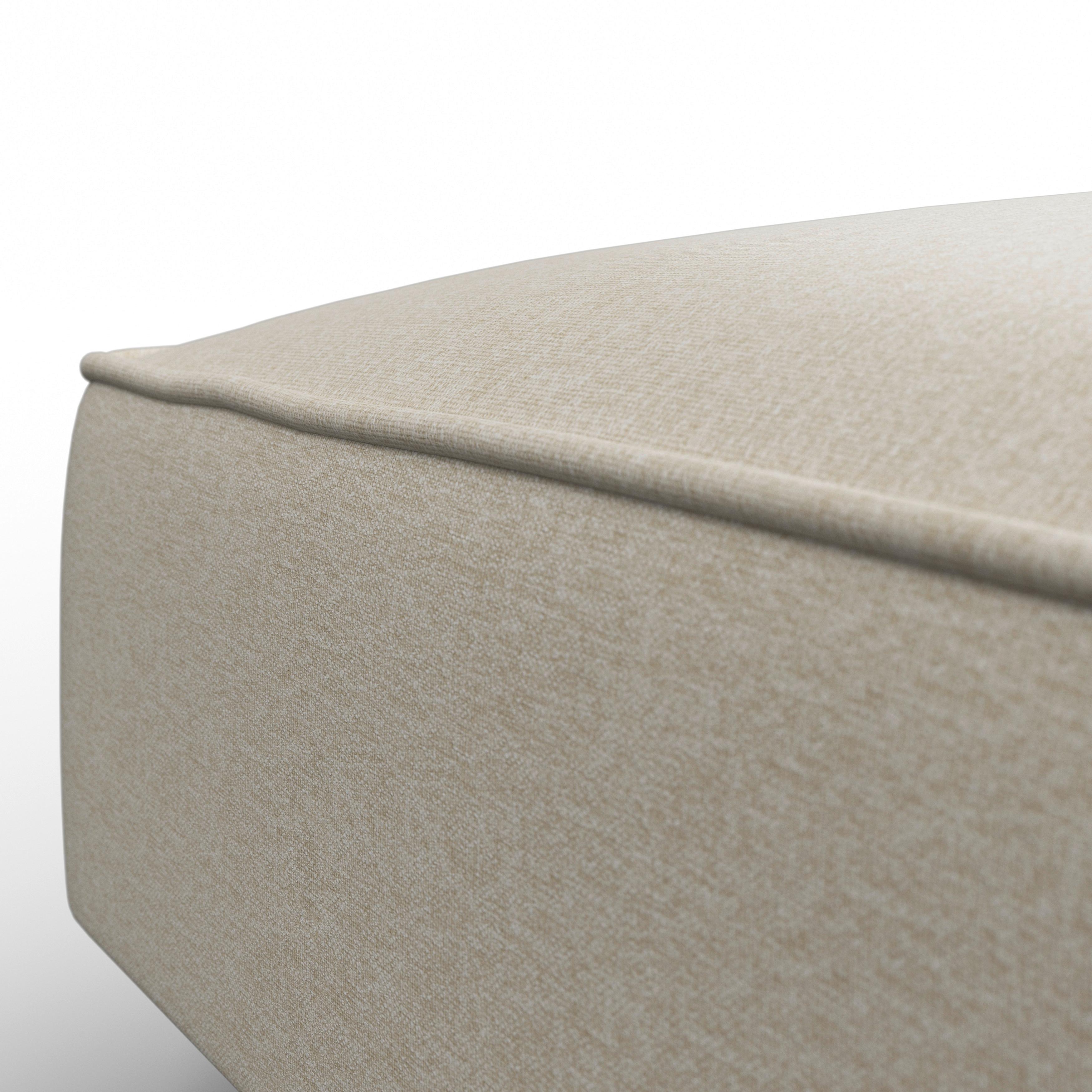 RECAMIERE FANNY - gråbrun/naturfärgad, Modern, trä/textil (154/55/73cm) - Bessagi Home