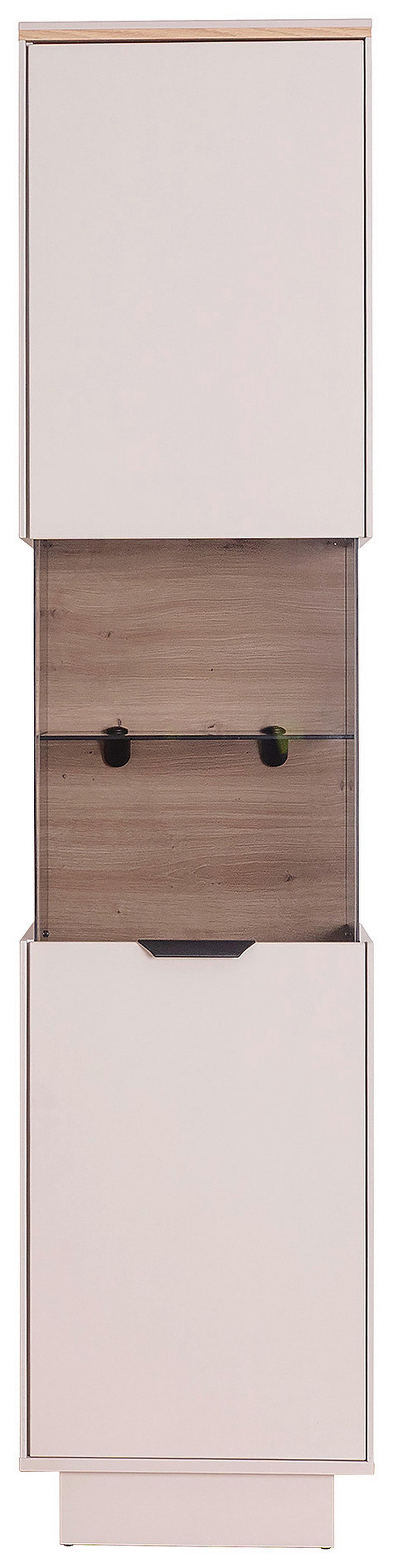 Vitrina Darius - kašmir/hrast Artisan, Trend, staklo/drvni materijal (45/195,5/37cm) - Modern Living