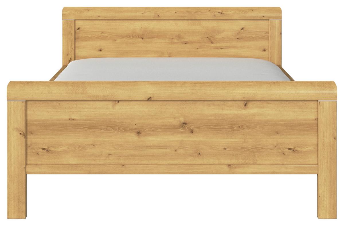Postelja Evelyn, Barva Hrasta, 180x200 - barve hrasta, Design, leseni material (180/200cm) - Novel