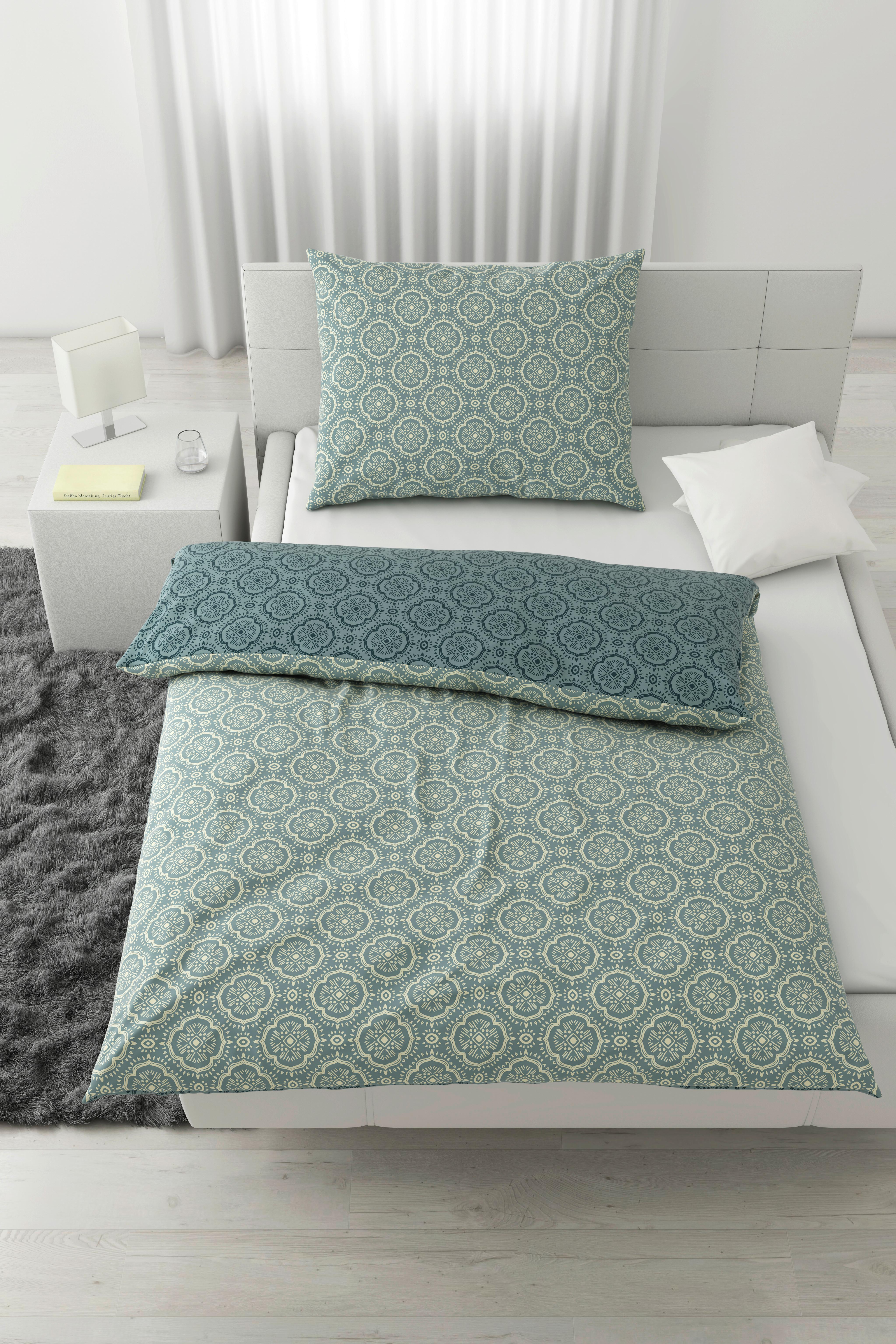 Lenjerie de pat Ethno, cca. 140x200/50x70 cm - albastru, Lifestyle, textil (140/200cm) - Mömax