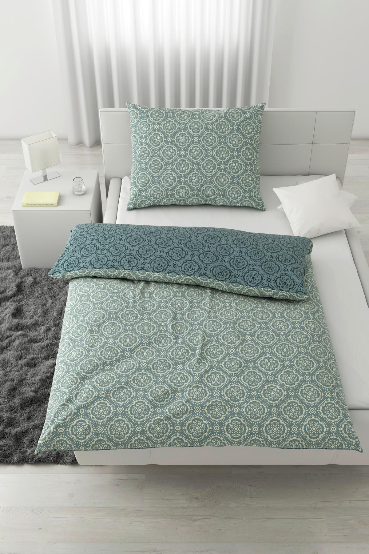 Lenjerie de pat Ethno, cca. 140x200/50x70 cm - albastru, Lifestyle, textil (140/200cm) - Mömax